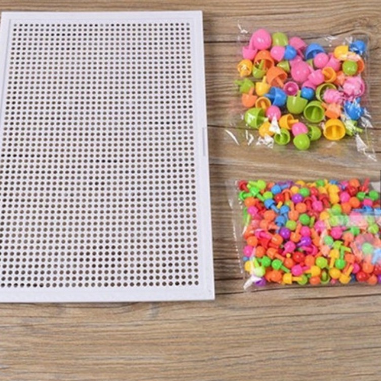 Đồ chơi xếp hình hạt 296 chi tiết hạt nấm cho bé