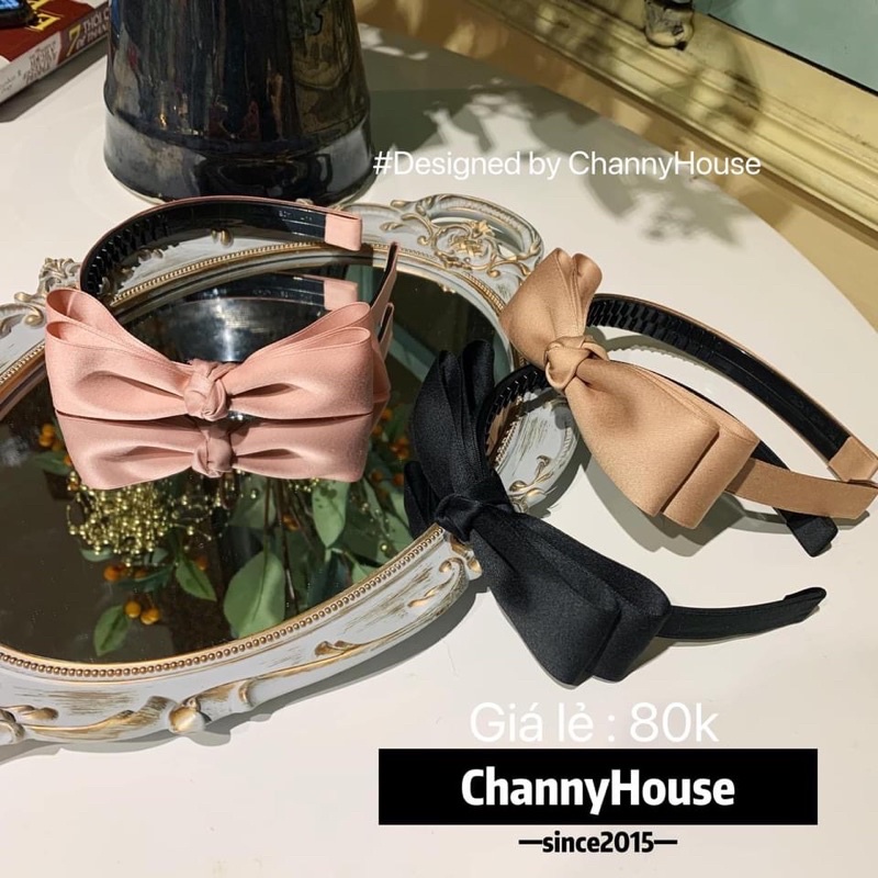 Bờm/ cài tóc nơ lụa Hàn dễ phối cho mẹ và bé[CHANNYHOUSE]