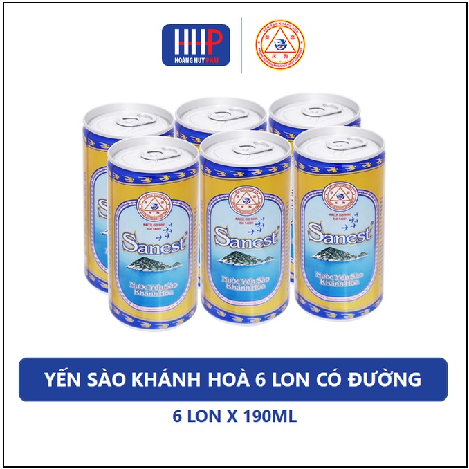 Date mới nhất - Nước Yến Sanest Khánh Hòa Lốc 6 Lon x 190ml