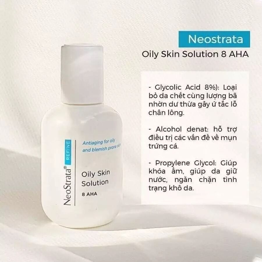 Oily Skin Solution AHA 8 tẩy da chết hóa học giúp da sạch mụn , kiềm dầu - nhập khẩu