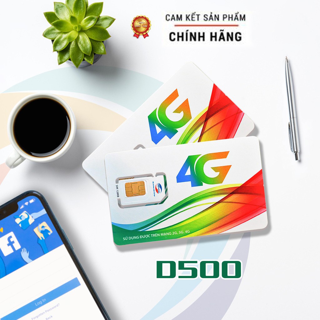 {TRỌN GÓI 12T} Sim 4G Viettel D500 5Gb/tháng Trọn Gói 12 Tháng - 60GB DATA TỐC ĐỘ CAO