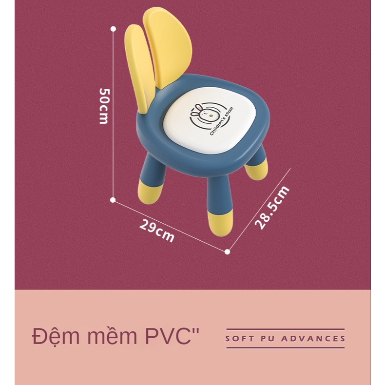Ghế nhựa trẻ em ghế nhựa nhà trẻ phim hoạt hình băng ghế nhỏ tựa lưng ghế