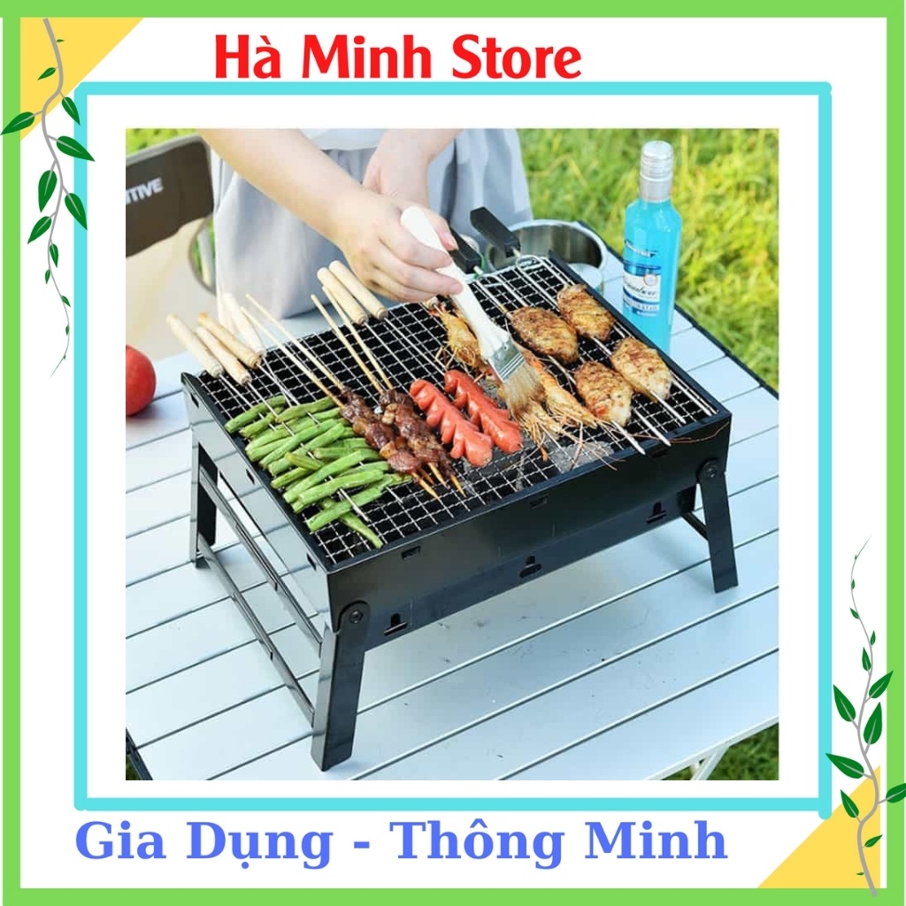 Bếp Nướng Than Hoa Ngoài Trời,  Xếp Gọn Thuận Tiện Đi Du Lịch Rất Tiện Dụng Nướng Cả Thế Giới Gia Dụng Hà Minh