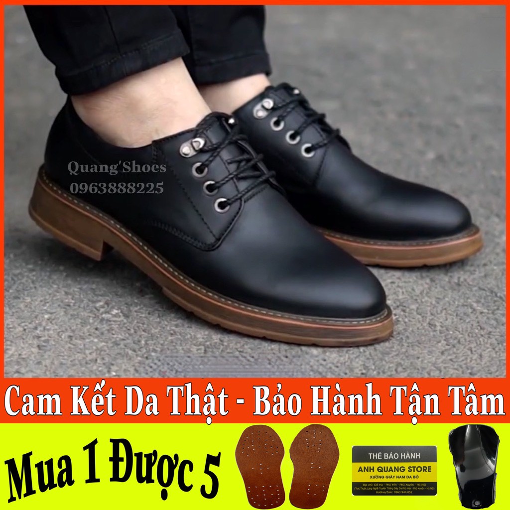 Giày tây nam cao cấp da bò mềm mại phong cách hiện đại bảo hành 1 năm Dr25