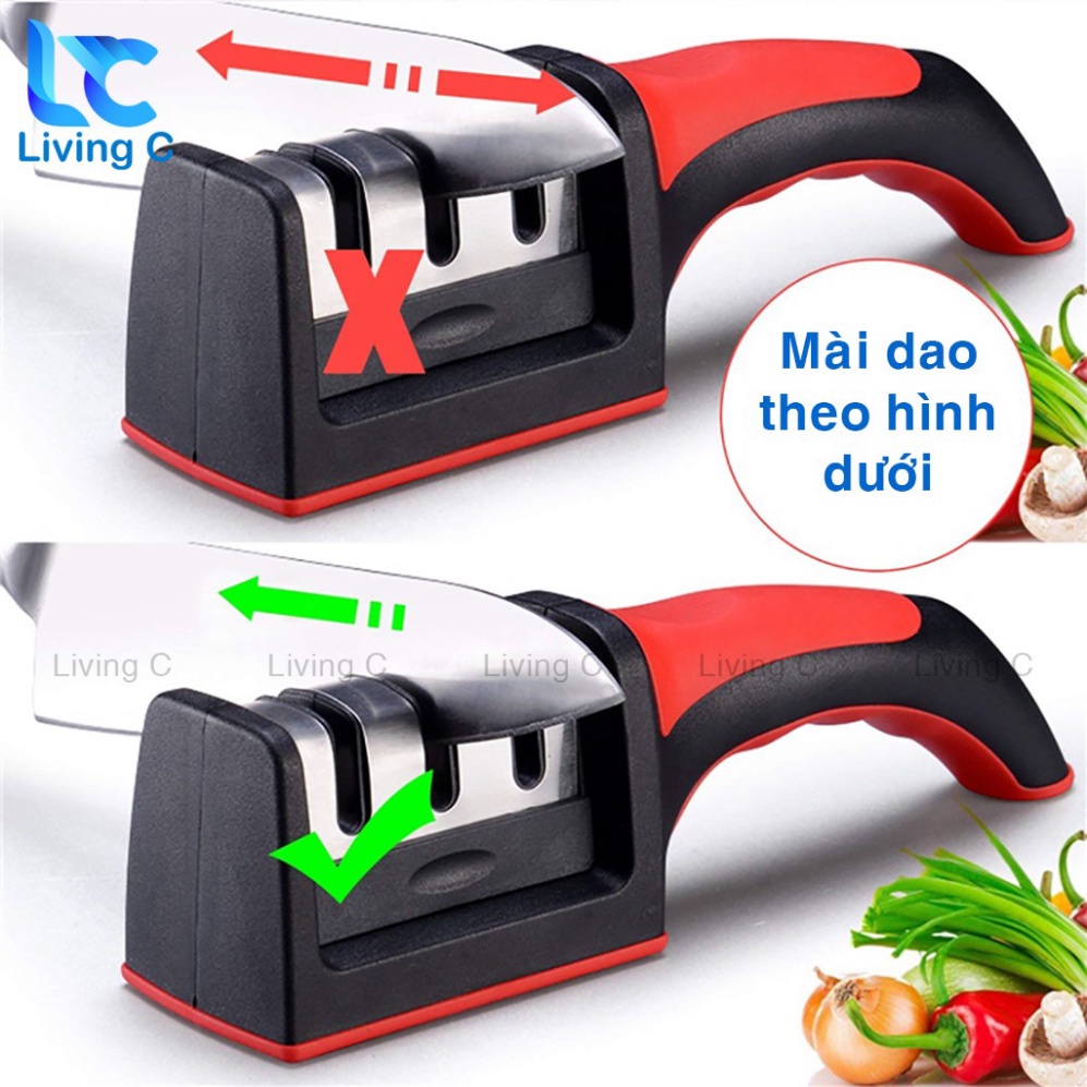 Dụng cụ mài dao kéo 3 cấp độ cầm tay mài dao nhanh bén siêu tiện lợi