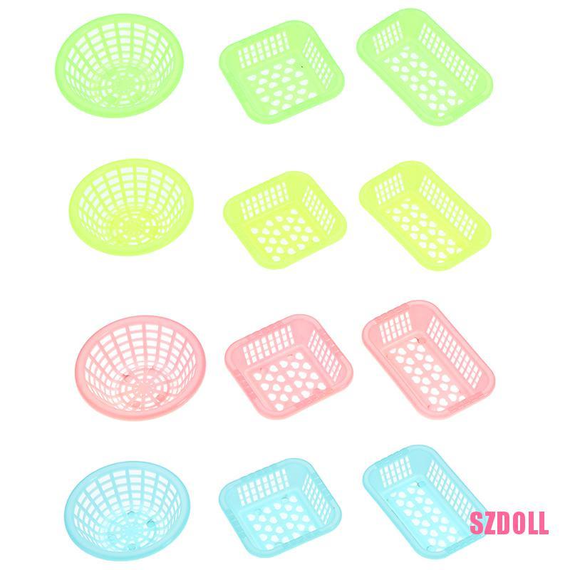 Bộ 5 Giỏ Đựng Rau Củ Đồ Chơi Nhà Búp Bê Tỉ Lệ 1:12 ts3SZDOLL