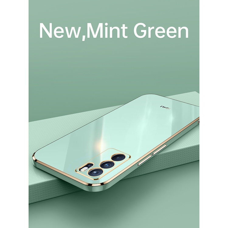 Ốp Lưng OPPO A16 Ốp Lưng OPPO Reno6 5G Ốp Điện Thoại silicone Mạ Điện Siêu Mỏng