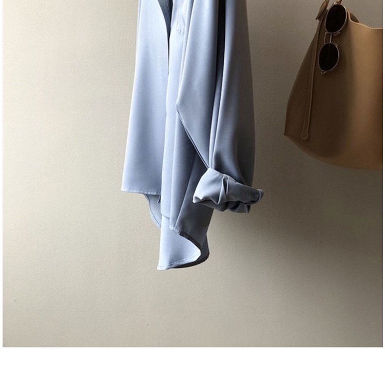 COZOK Áo Sơ Mi Chiffon Tay Dài Kiểu Dáng Đơn Giản Hợp Thời Trang