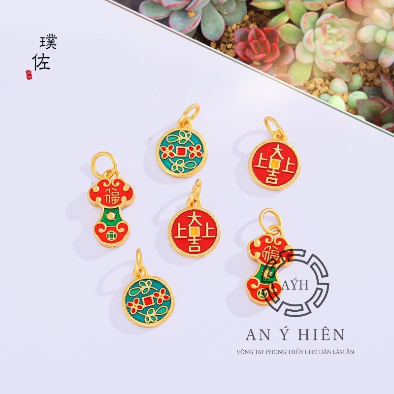 Charm Khóa vạn sự như ý đỏ #C222( An Ý Hiên)