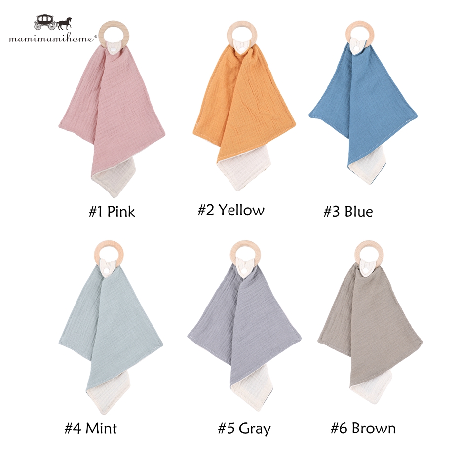 Khăn lau MAMIMAMIHOME vải cotton nguyên chất dễ treo dành cho em bé
