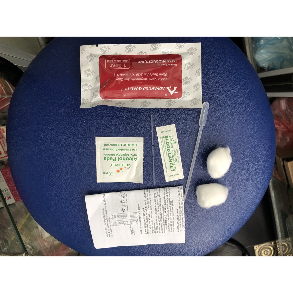Que thử hiv tại nhà chính xác 99% kèm bút chích máu -Test nhanh hiv tại nhà chính xác 99%