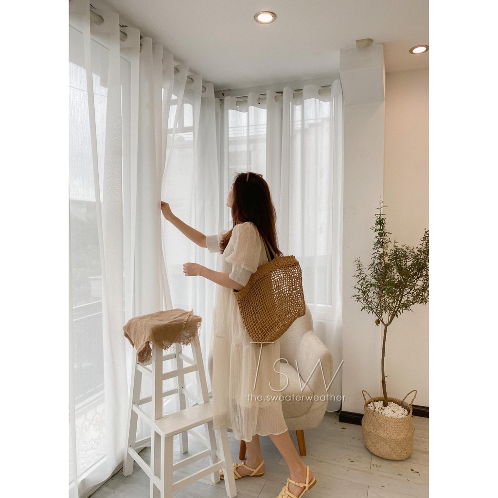 [Mã SKAMA06 giảm 8% tối đa 50K đơn 250K] Váy babydoll voan tơ 2 lớp chấm bi (Ảnh thật) | BigBuy360 - bigbuy360.vn