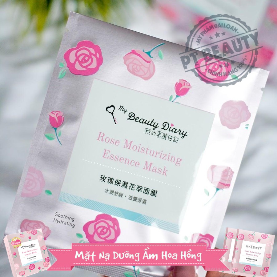 [BUÔN SỈ] Mặt nạ Hoa Hồng dưỡng ẩm da My Beauty Diary Đài Loan hộp 7 miếng