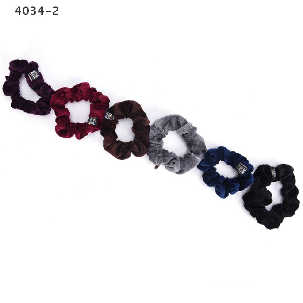 4034-2 Dây Buộc Tóc Đuôi Ngựa Bằng Nhung Co Giãn Dành Cho Nữ