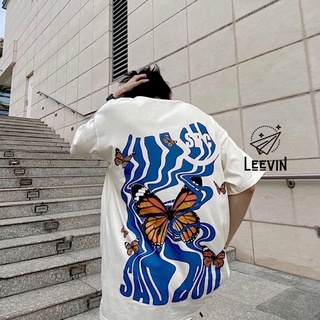 Áo thun tay lỡ unisex nam nữ sadboiz sadboi sadboy sadboizvibes in bướm 2 mặt trước sau