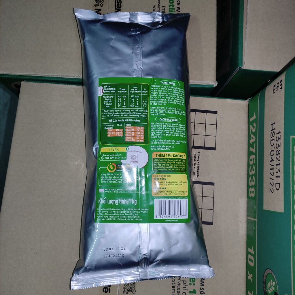 Combo 2 bịch Bột Milo 1kg - Nestlé  - Hàng sẵn giao ngay