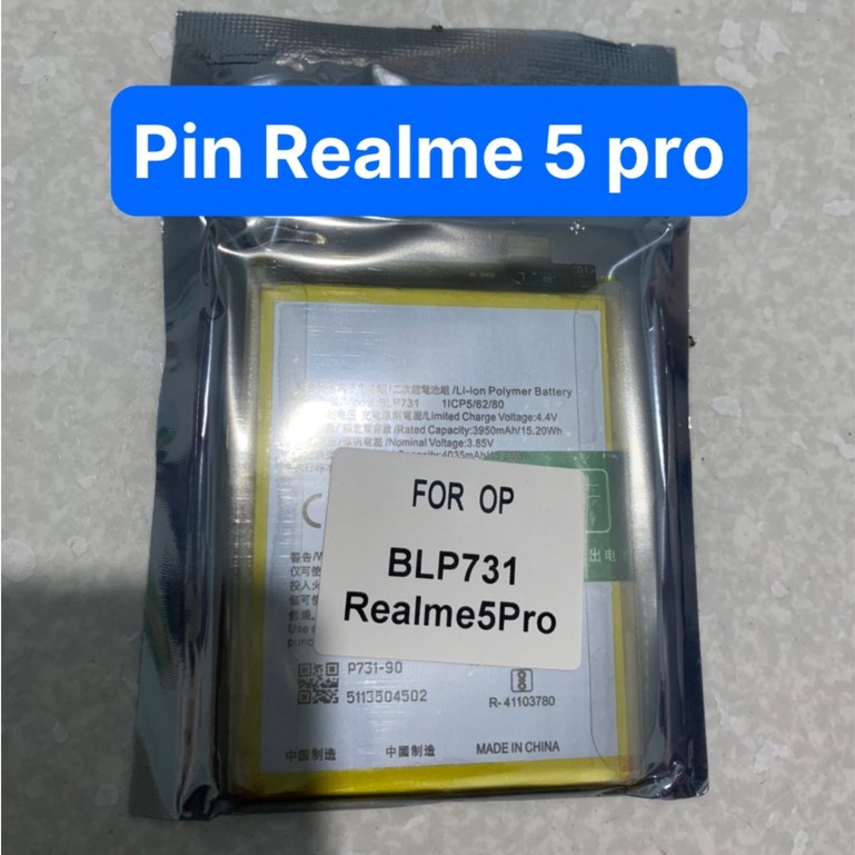 pin Realme 5 pro / BLP731 / pin zin 4035mAh