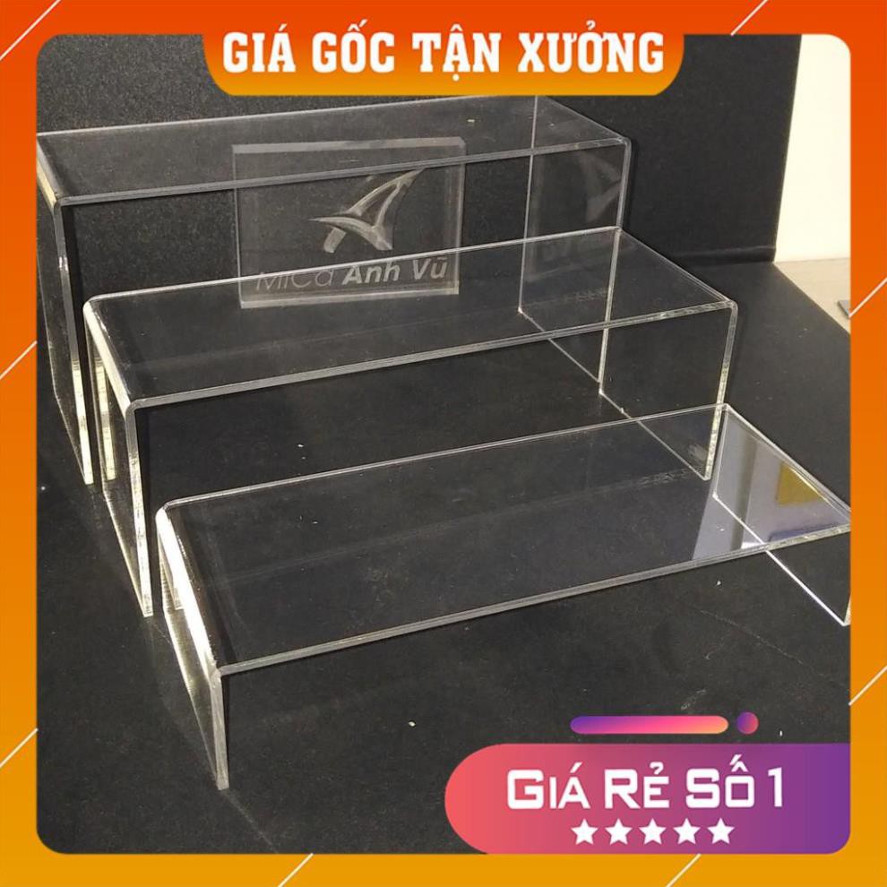 [Giá Gốc Tận Xưởng] Bộ 3 kệ chữ U trưng bày mica trong