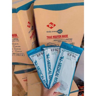 Khẩu trang KF94 TN MASK 4 lớp kháng khuẩn, kiểu dáng 4D Hàn Quốc hàng chính hãng chống bụi mịn