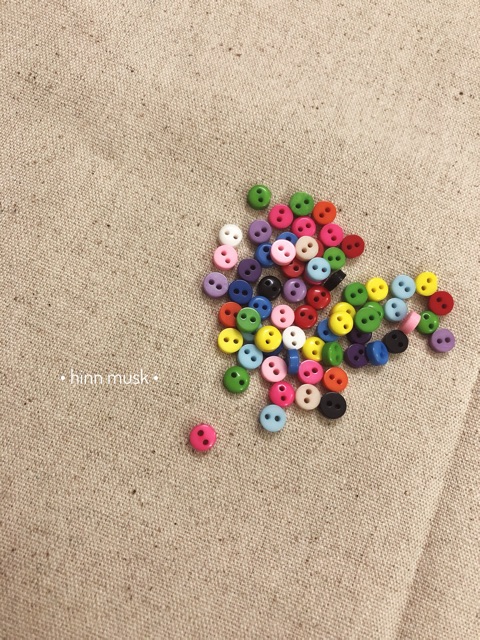 Khuy nhựa tròn, khuy trái tim 6mm