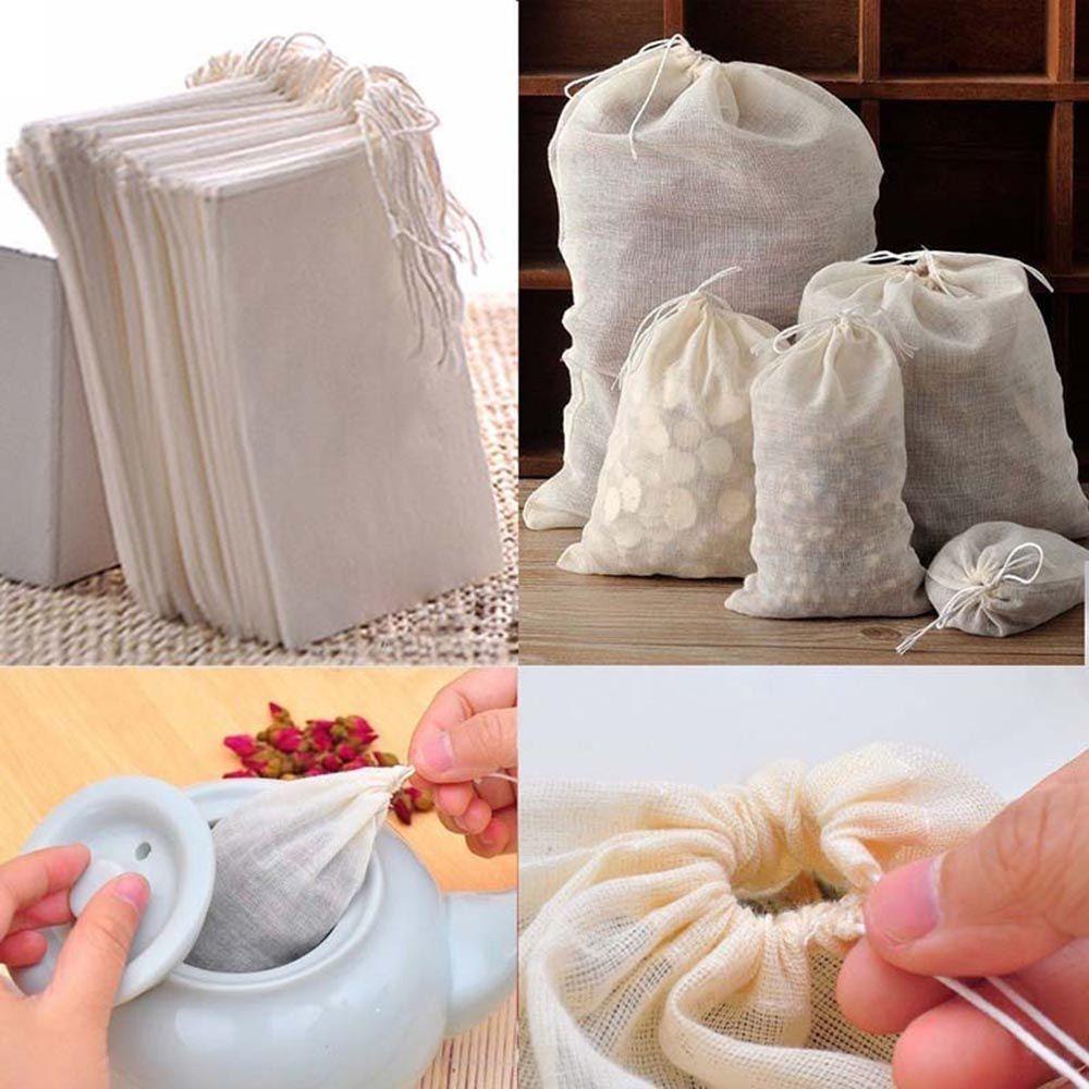 Túi Dây Rút Cotton Muslin Tái Sử Dụng 25 * 20CM