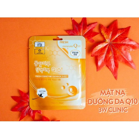 Mặt nạ bổ sung Collagen 3W Clinic Fresh Coenzyme Q10 Mask Sheet 23ml