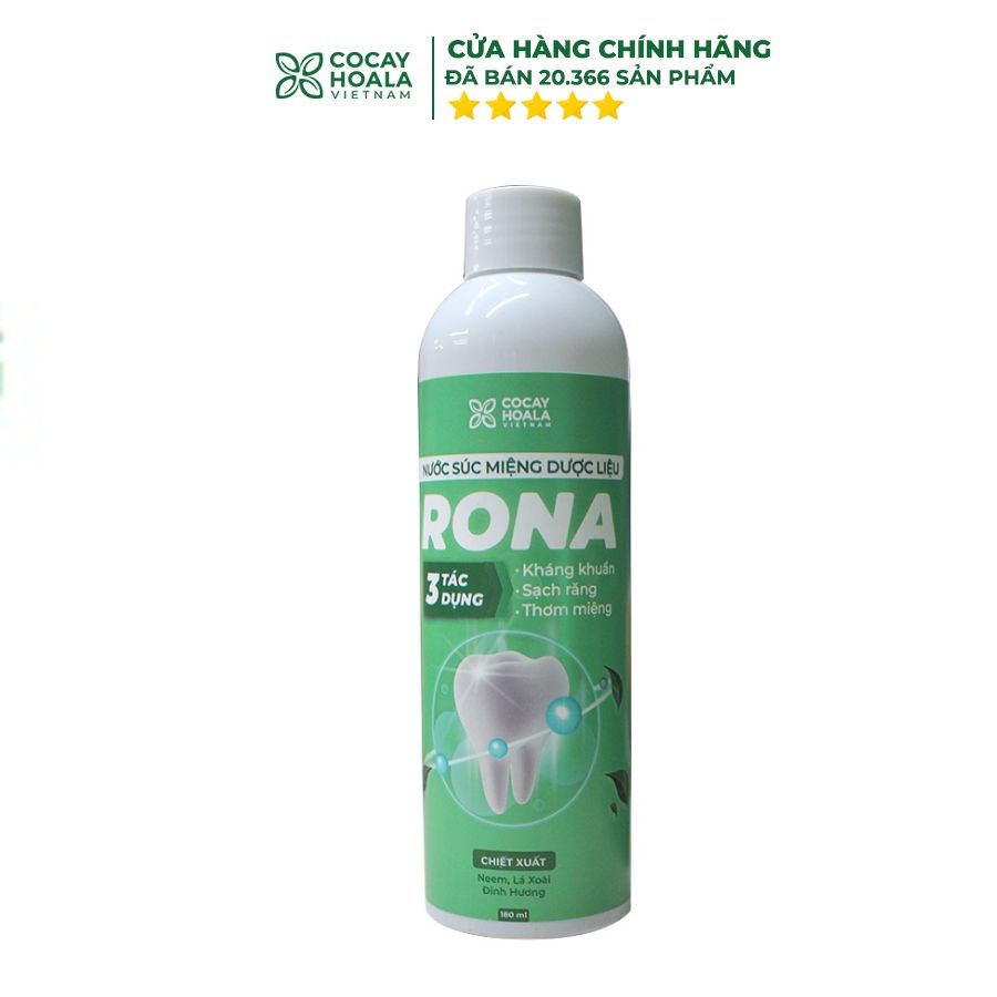 Nước súc miệng dược liệu CoCayHoaLa - Khỏi lo Chảy máu chân răng, viêm lợi, hôi miệng, chai 180ml
