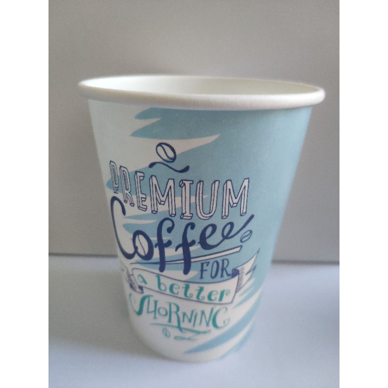 100 Cái Ly Giấy 14Oz Trắng - Mẫu In Sẵn 360Ml Dùng Cho Quán Coffee Take Away
