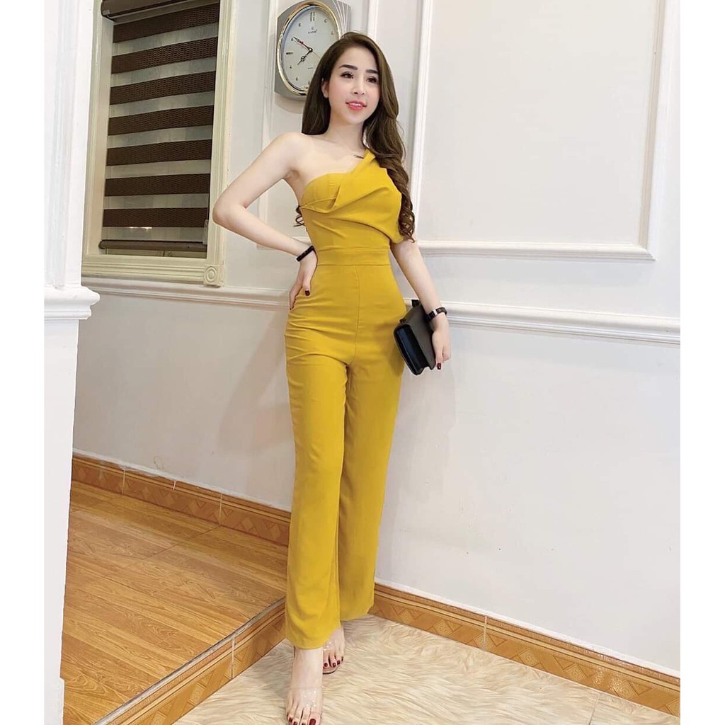 Jum lệch vai xếp ly có mút ngực  sang chảnh hết nấc