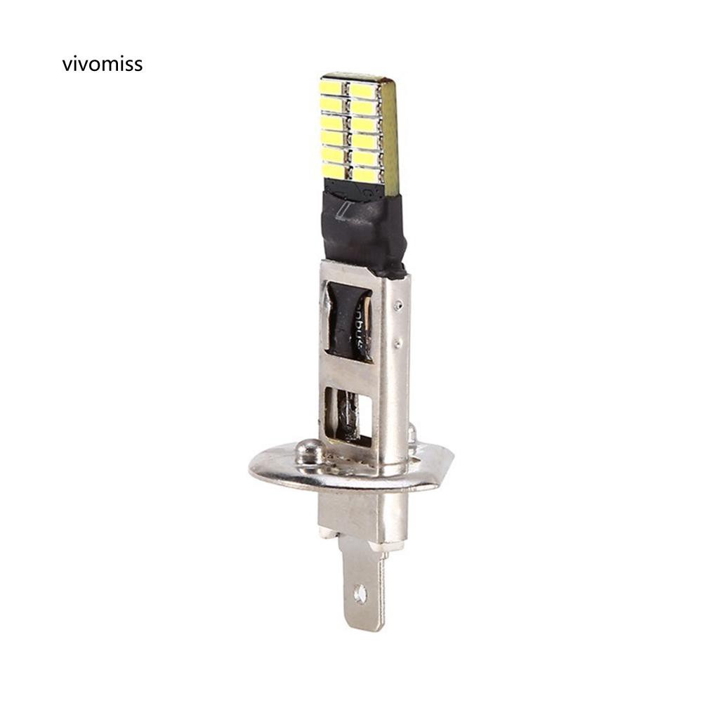 Bóng đèn LED xe hơi 6500K 12V HID Xenon 24 SMD H1 ánh sáng trắng siêu sáng bền bỉ