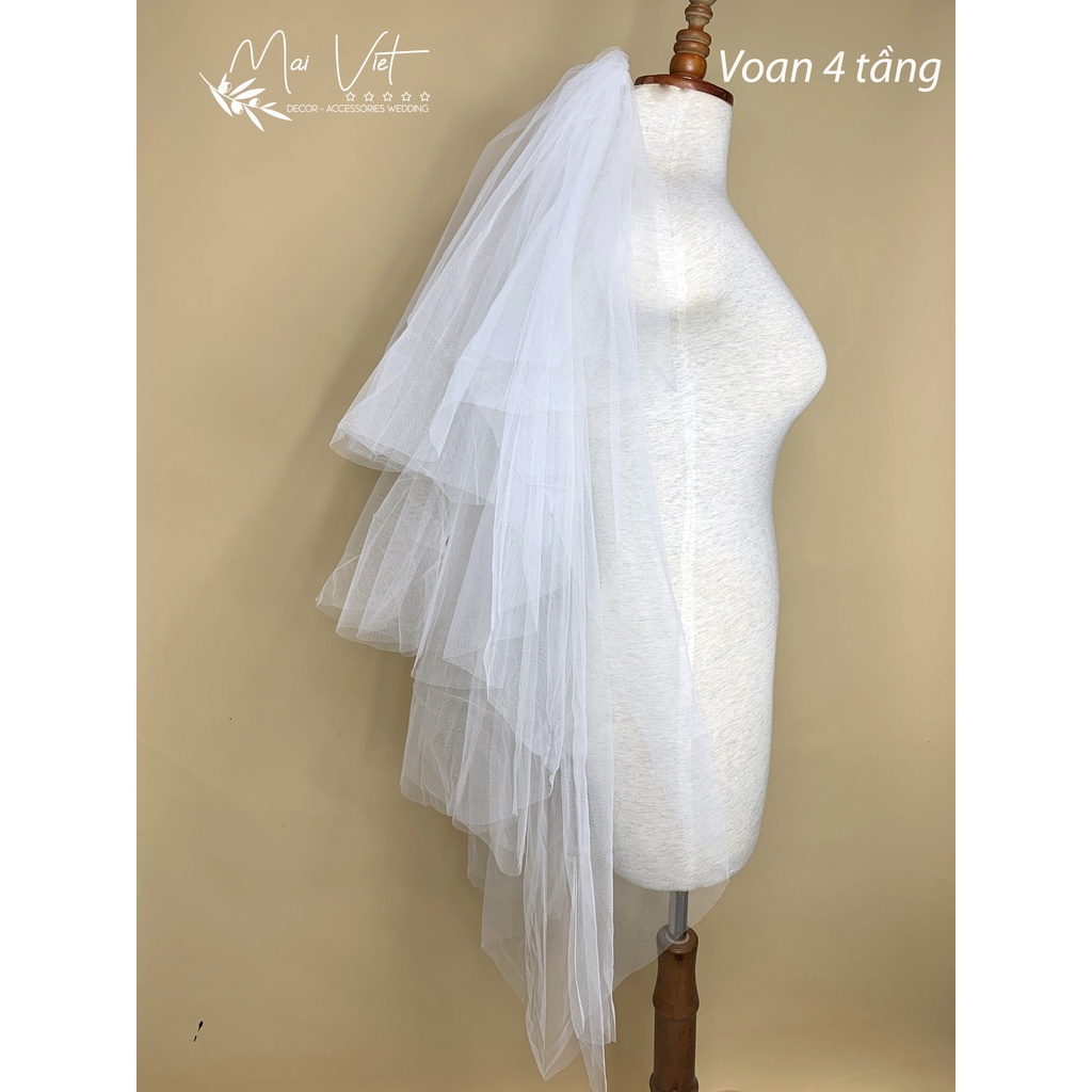 Voan cô dâu, voan bồng loại 2 tầng, 4 tầng, loại không xẹp.