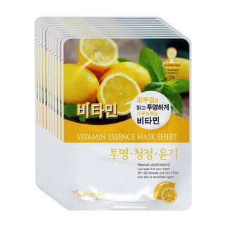 Combo 10 mặt nạ giấy dưỡng da chanh - natureby hàn quốc