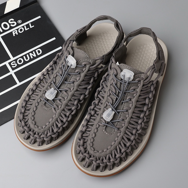 Giày sandal đan dây thủ công phong cách thể thao chống trượt thời trang cho nam nữ