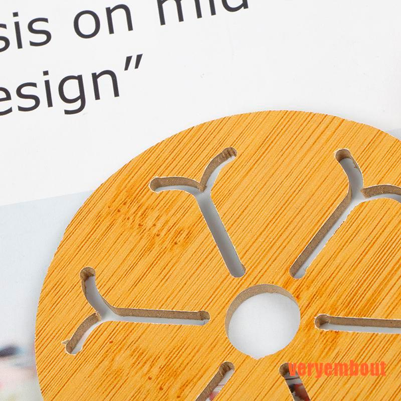 1 Đế Lót Nồi Bằng Gỗ Tre Dày Cách Nhiệt Chống Trượt Chống Bỏng Tiện Dụng