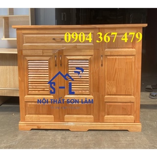Tủ giày dép gỗ thông tự nhiên 1m giá rẻ