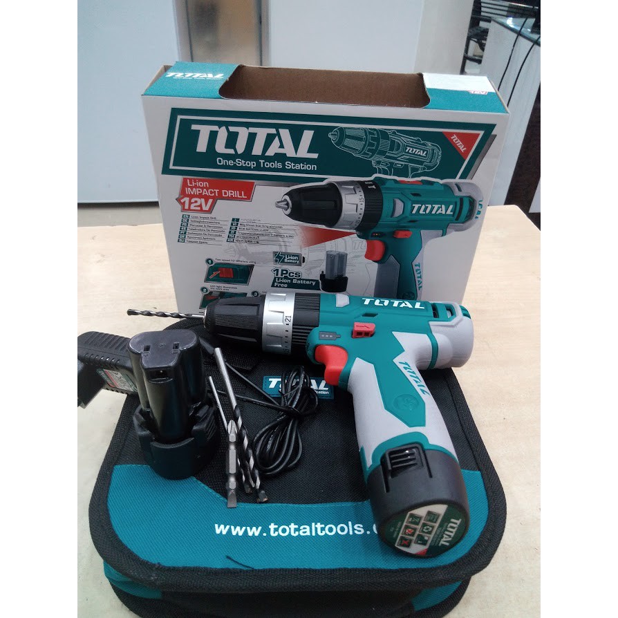 Máy khoan pin 3 chức năng 12v TOTAL TIDLI228120