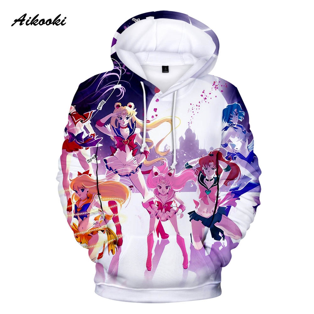 SAILOR MOON SAILOR MOON Áo Khoác Hoodie In Hình Thủy Thủ Mặt Trăng 3d Thời Trang Mùa Đông