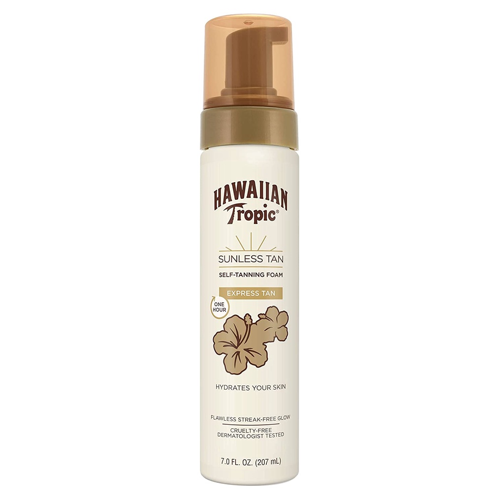 Bọt nhuộm da nâu tức thời Hawaiian Tropic Reef Friendly 1 Hour Express Sunless Tanning Foam 207ml (Mỹ)