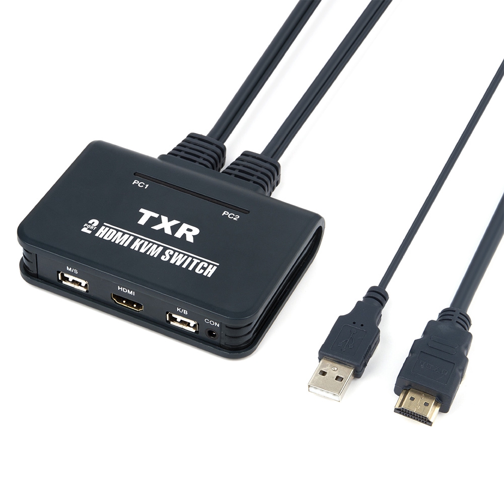 Bộ công tắc có dây cáp cắm 2 cổng và USB kép HDMI cho máy tính đa năng