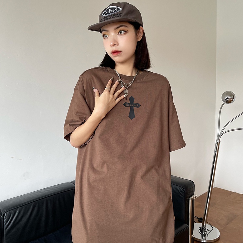 NRVP Áo Thun Nữ Oversize Cổ Tròn Thời Trang Hàn Quốc