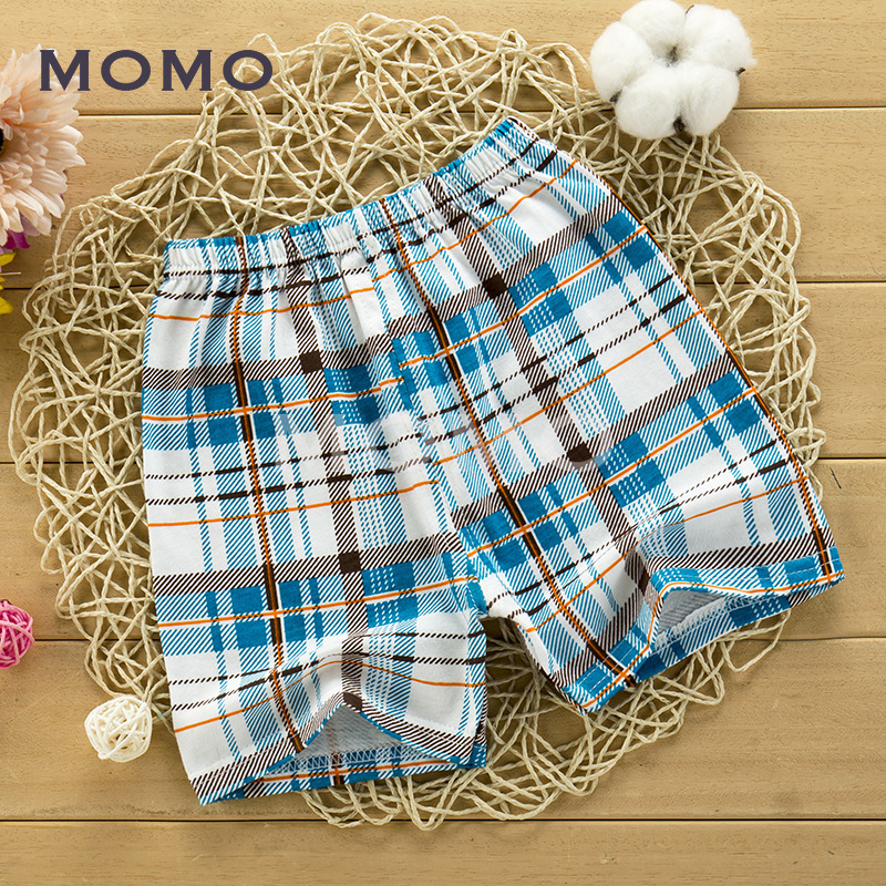 Quần Short Cotton Kẻ Ca-Rô Kiểu Hoạt Hình Ngộ Nghĩnh Đáng Yêu Cho Bé 1-7 Tuổi