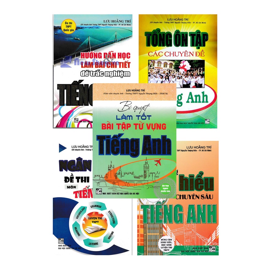 Sách - Combo Sách Luyện Thi THPT Quốc Gia Môn Tiếng Anh Của Lưu Hoằng Trí (Bộ 5 Cuốn)