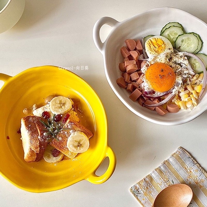 Bát hai tay cầm gốm sứ phong cách Nhật Bản #littlechick