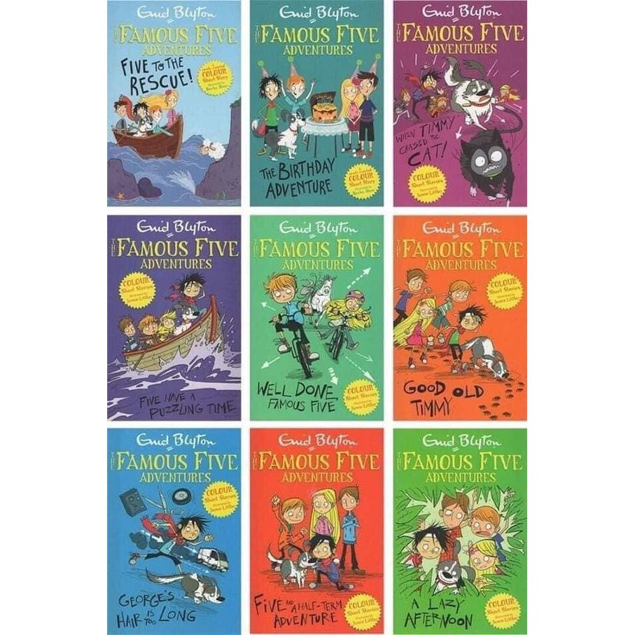 Sách - Famous Five Adventures 9 quyển sách nhập khẩu kèm booksets