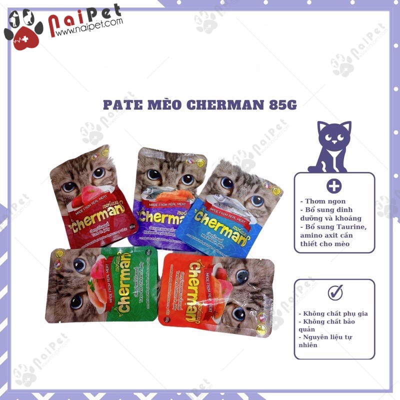 Thức Ăn Dinh Dưỡng Pate Cho Mèo Cherman 85g