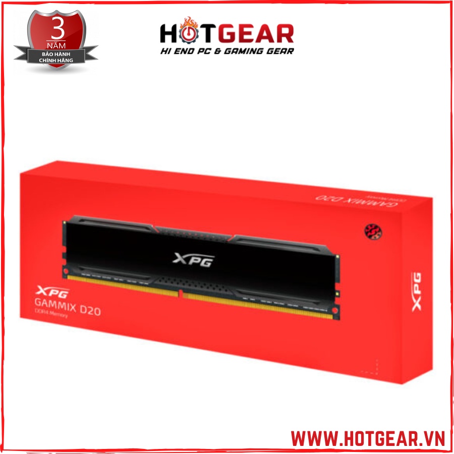 Ram XPG ADATA GAMMIX D20 DDR4 8GB (1x8GB) 3200MHz black mới chính hãng bảo hành 5 năm