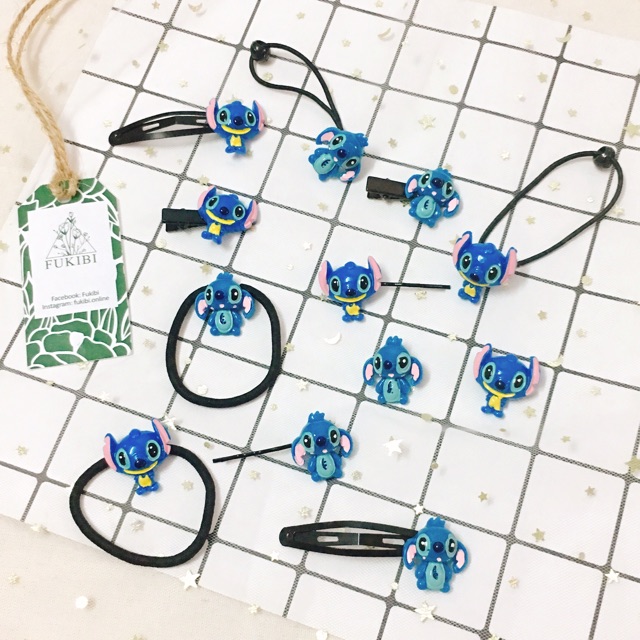 CỘT TÓC, KẸP TÓC, CÀI ÁO STITCH ẢNH THẬT