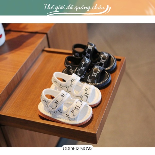 Dép SANDAL Tập Đi Cho Bé Trai Và Gái - Đế Chống Trơn -Hàng Quảng Châu Cao Cấp-phát tiếng kêu chip chip (A812)