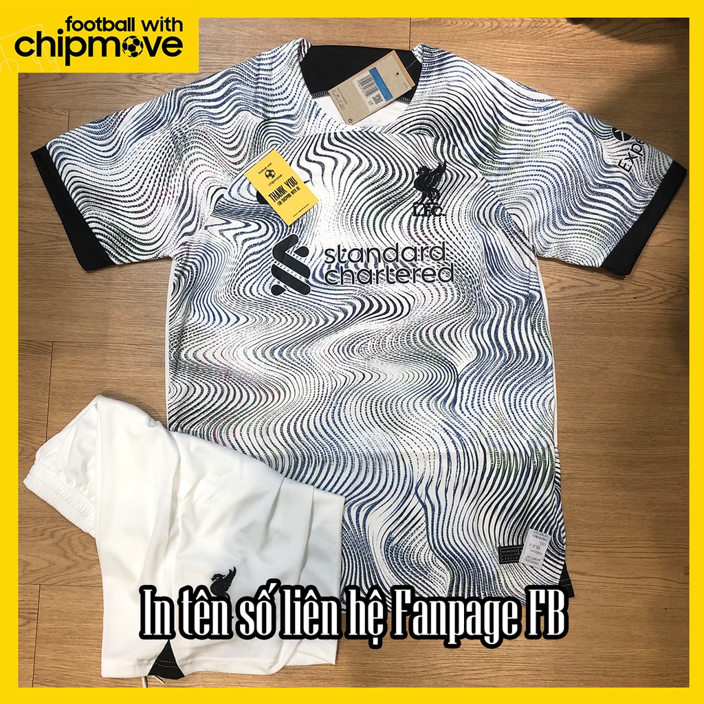 Bộ áo bóng đá Liverpool Trắng sân khách Thái cao cấp