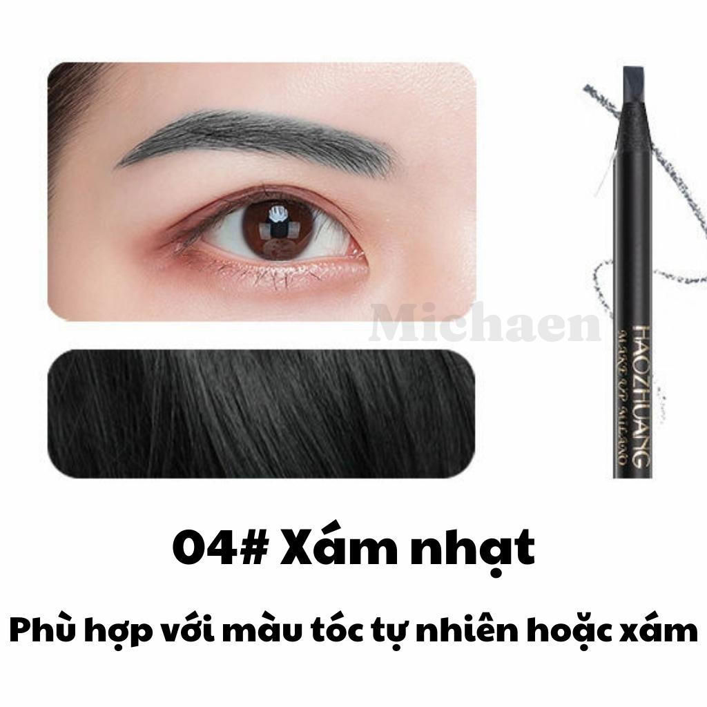 Chì xé kẻ mày phẩy sợi cứng sắc nét Haozhuang Bút kẻ lông mày chuyên dùng cho makeup trang điểm Michaen